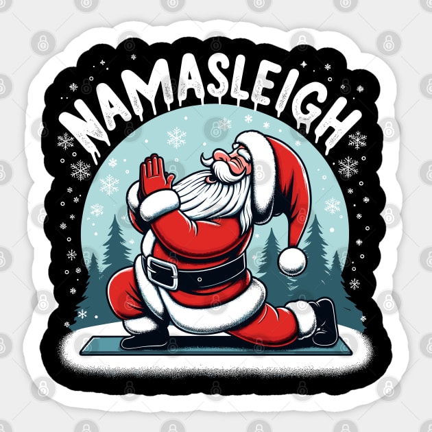 Namasleigh Funny Yoga Gift Men Women Ugly Christmas Yoga Sticker by KsuAnn